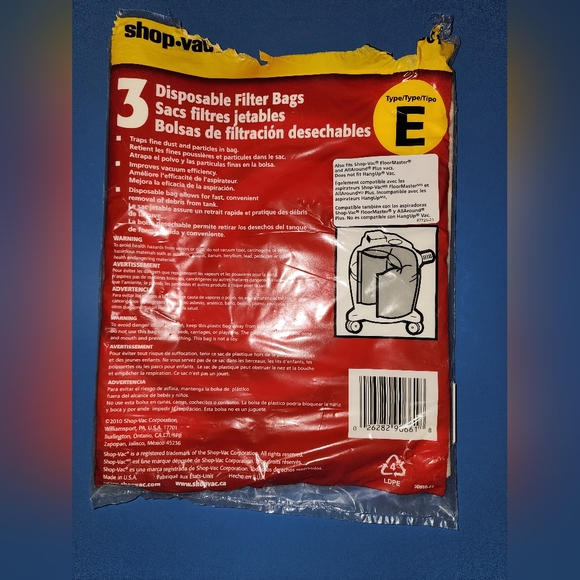 2 Shop-Vac bags - Picture 2 of 2